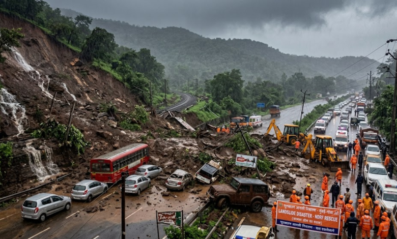Mumbai Goa Highway Land Slides